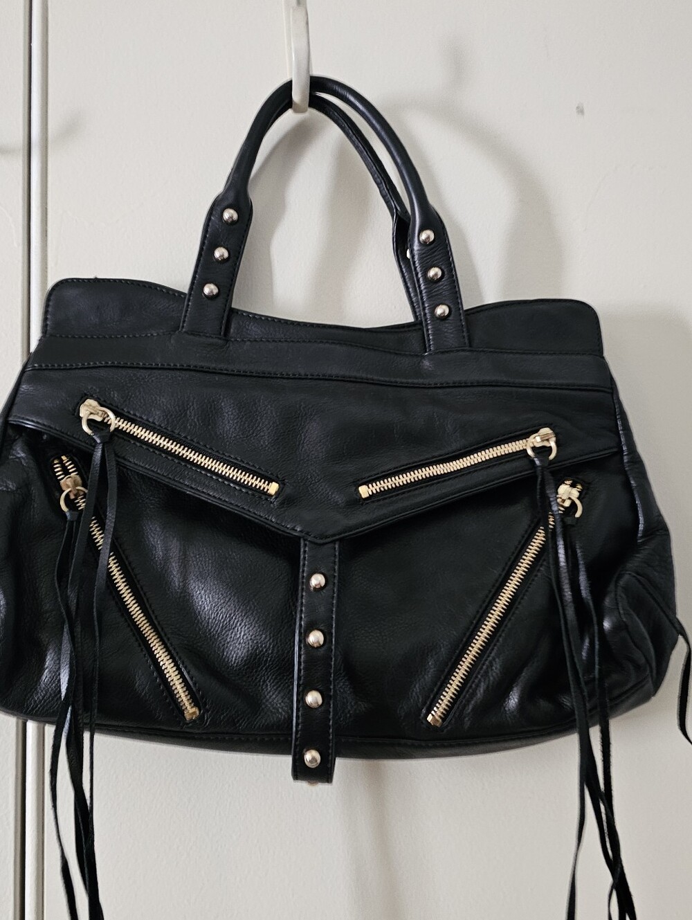 Botkier Leather Handbag - Zippers And Fringe